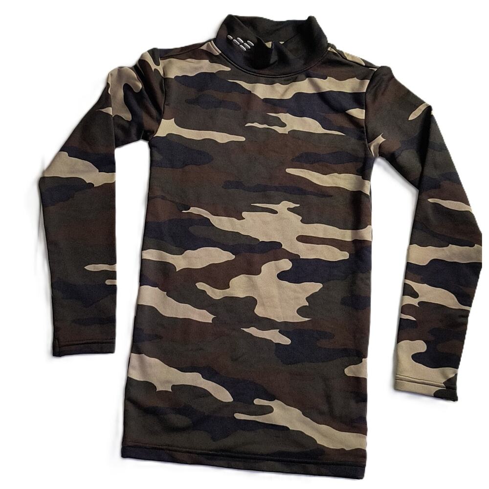 BCG Women's Mock Neck Sweater Long Sleeve Camo Outdoor Brown Size Small G001